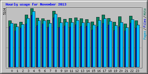 Hourly usage for November 2013