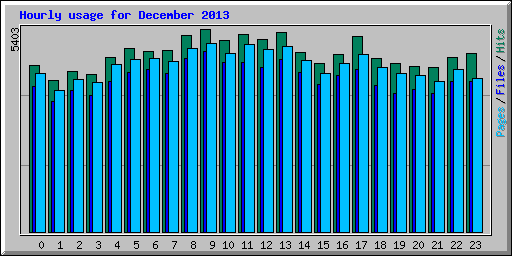 Hourly usage for December 2013