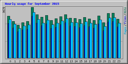 Hourly usage for September 2015