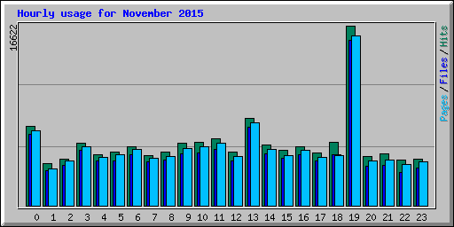 Hourly usage for November 2015